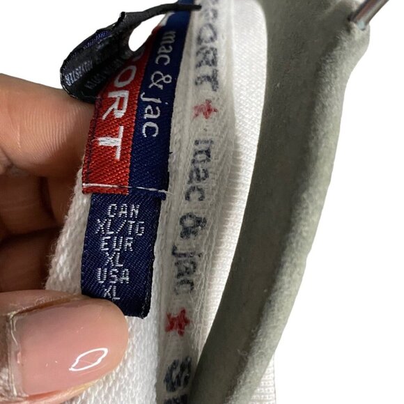 Mac & Jac Sport Women's White Crewneck Sweatshirt - Picture 5 of 9